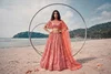 Kb 8101 Pure Butterfly Net With Embroidery Work Lehenga Choli